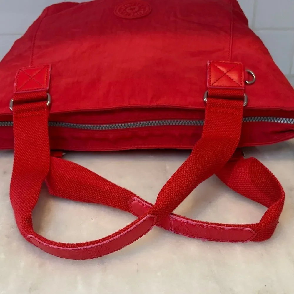 Kipling Bag Purse Handbag  Nicolas medium size red nylon Pocketbook